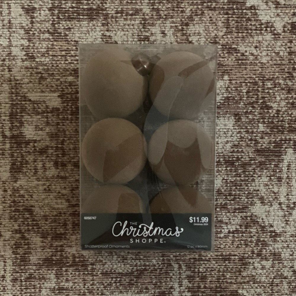 NEW Hobby Lobby The Christmas Shop Velvet Brown Ornaments